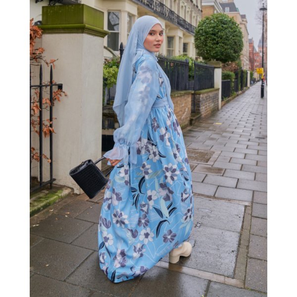 Dress Printed Piccadilly - Rozanne Azure - Image 3