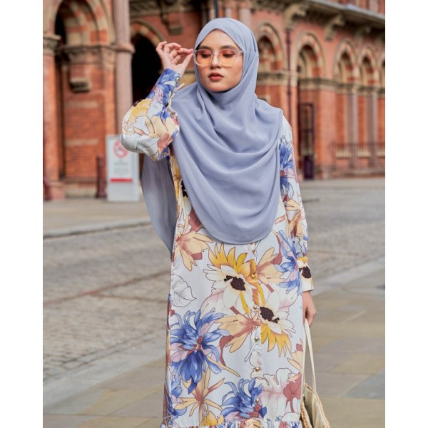 Dress Ruffle Printed Primrose - Daphne Celestial - Image 3
