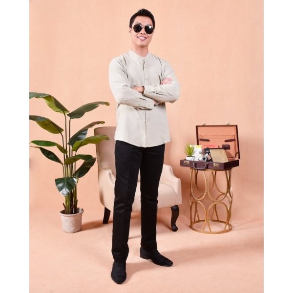 Kurta Long Sleeves Imran - Grass Green - Image 3
