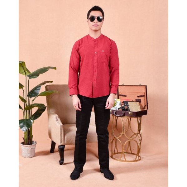 Kurta Long Sleeves Imran - Matte Red - Image 3