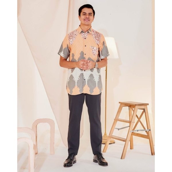 Kurta Short Sleeves Eshal - Cadmium Orange - Image 3