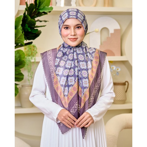 Valily Tudung Bawal Cotton Voile Essaouira - Yara Mocha - Image 3