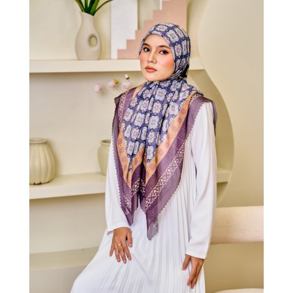 Valily Tudung Bawal Cotton Voile Essaouira - Yara Mocha - Image 2